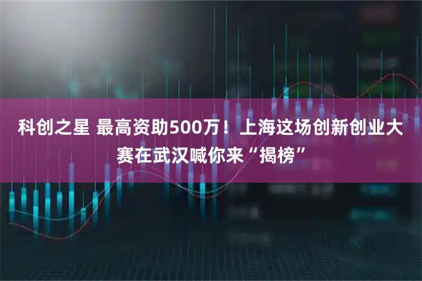 科创之星 最高资助500万！上海这场创新创业大赛在武汉喊你来“揭榜”